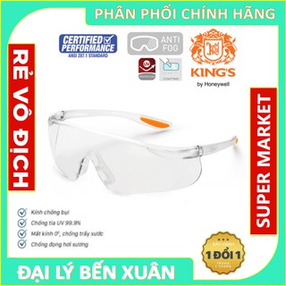 Kính bảo hộ Kings Ky1151 kính chống bụi, chống tia UV, chống trầy xước, đọng hơi sương (màu trắng trong)