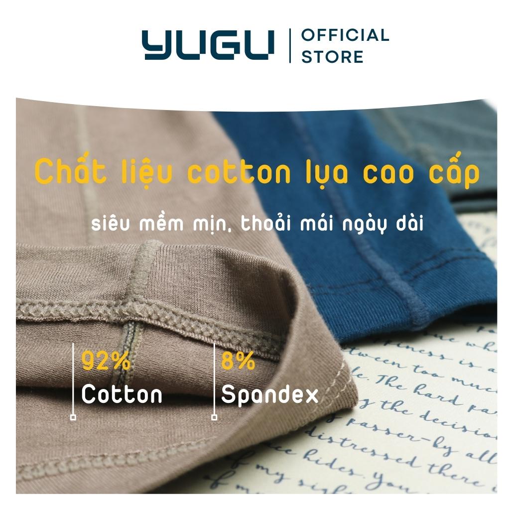 Quần lót nam boxer cotton lụa cao cấp JACKIES M03 -YUGU- 1 chiếc quần sịp đùi nam vải mỏng mềm mịn thoáng, che tên