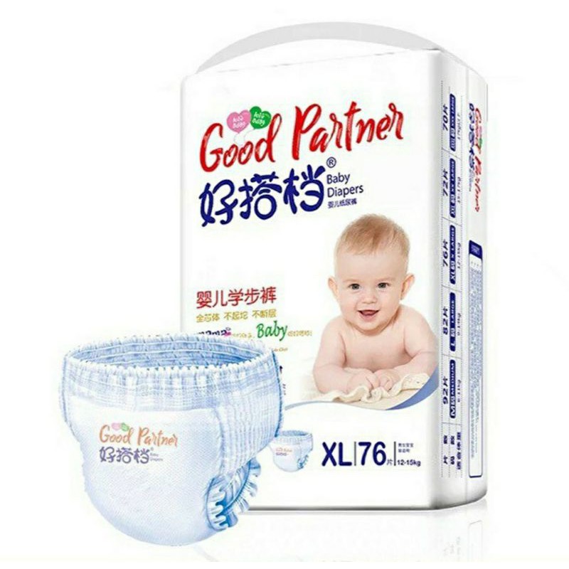 Tã quần/ dán good Partner đỏ/ bobo cao cấp M92/M76/L82/L72/XL76/XL70/XXL72/XXXL70/XXXL68 miếng