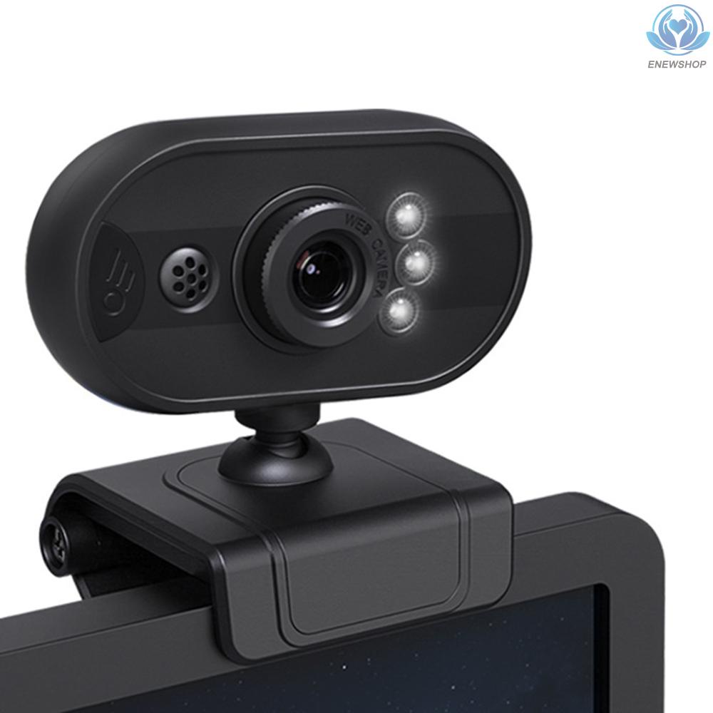 Webcam Usb 480p Tích Hợp Micro Có Đèn Led Hỗ Trợ Phát Trực Tuyến Cho Máy Tính