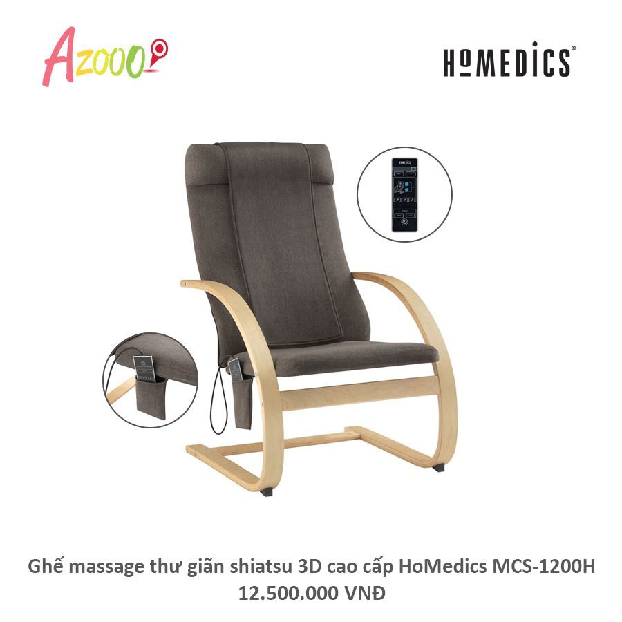 Ghế Massage thư giãn Shiatsu 3D cao cấp HoMedics MCS-1200H