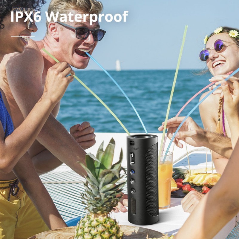 Loa Bluetooth 5.0 Tronsmart T6 Pro Công Suất 45W Chống nước IPX6 Ghép nối 2 loa - Hàng Chính Hãng