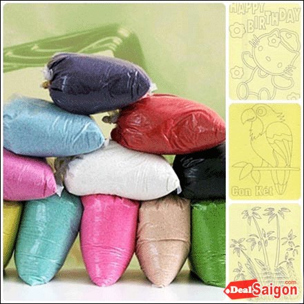 [Mã TOYDEC hoàn 20K xu đơn 50K] Combo 14 bịch cát màu giá sỉ 500g/1bịch