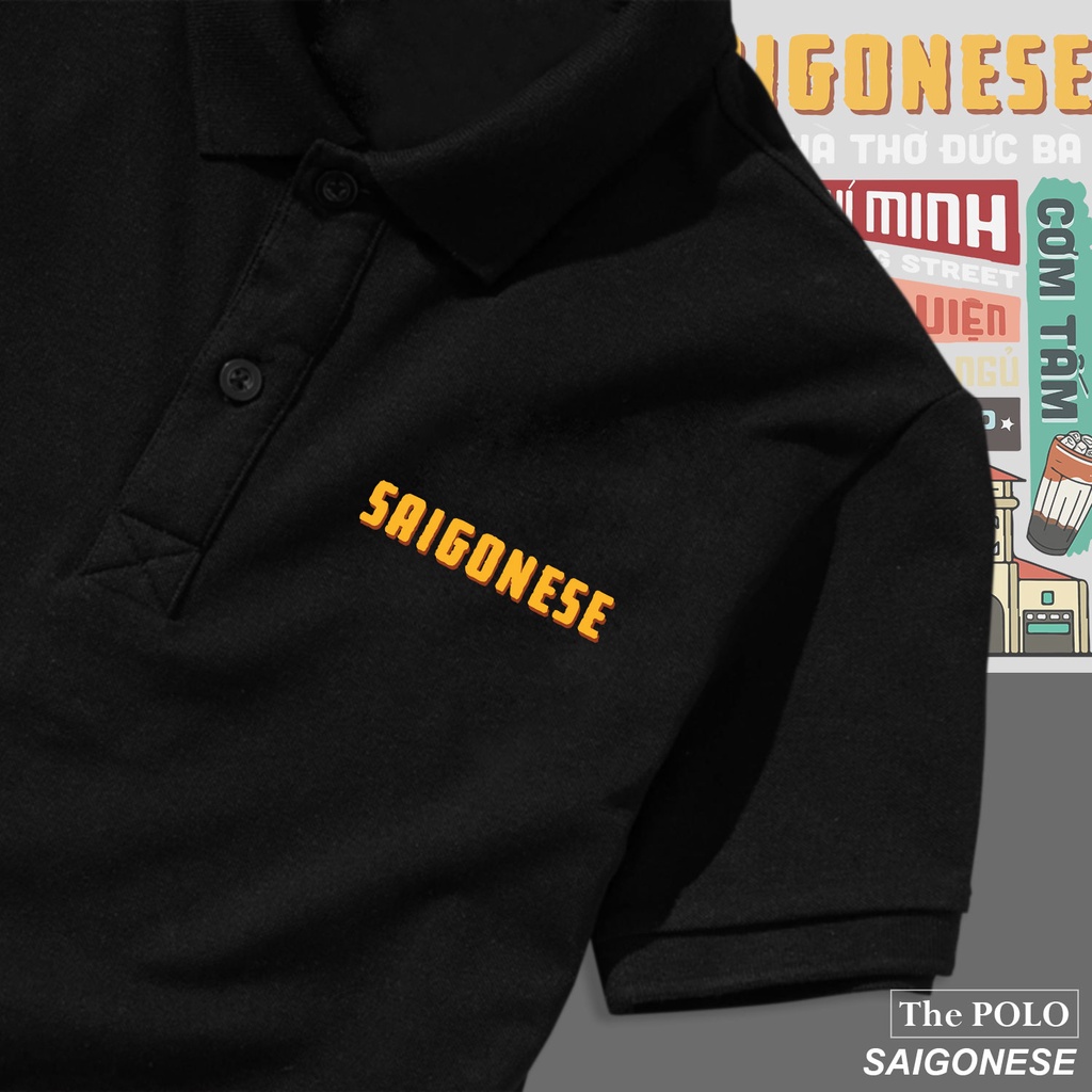 Áo POLO "SAIGONESE" ,áo thun cổ bẻ, polo họa tiết in hình co giãn mát mịn cảm giác dễ chịu phong cách trẻ trung.