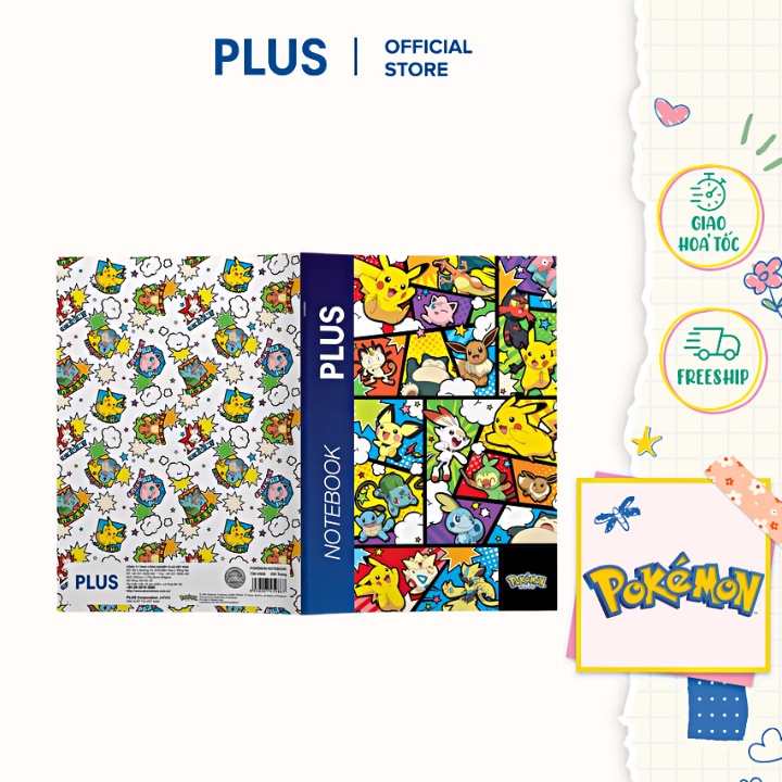 Tập vở học sinh PLUS B5 200 trang - Phiên bản Pokemon