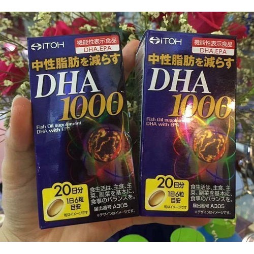 Viên uống Bổ n.ão DHA 1000 (40/th) &amp; EPA 14mg ITOH   Nhật Bản sáng mắt tăng cường trí n.ão