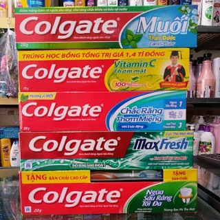 [Chính hãng ™] Kem đánh răng Colgate ngừa sâu răng, muối, chắc răng, Colgate maxfresh, vitamin c, Colgate Total