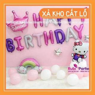 Set bóng bay trang trí sinh nhật [CHUẨN ẢNH-TẶNG KÈM BƠM TAY VÀ BĂNG KEO ] MS11