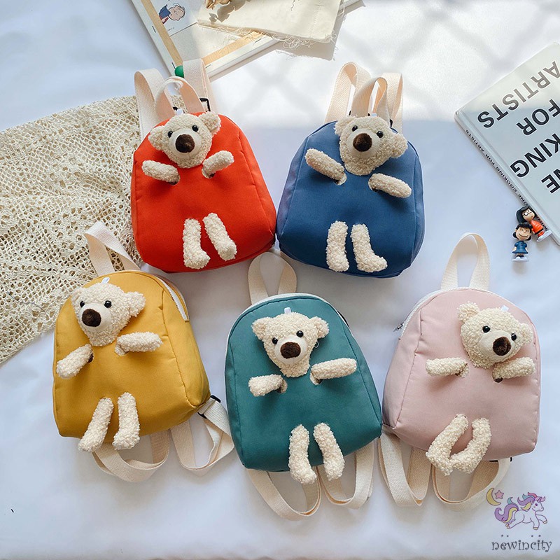 Balo Mini Kiểu Gấu Hoạt Hình Đáng Yêu Thời Trang Theo Phong Cách Hàn Quốc Cho Bé