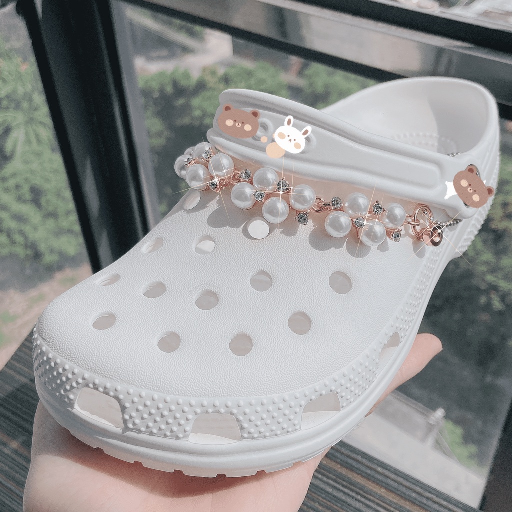 crocs sticker Nhãn Dán Dép Quai Chéo Dễ Thương DIYshoes sticker Accessories Stickers Sandals Shoe Decoration