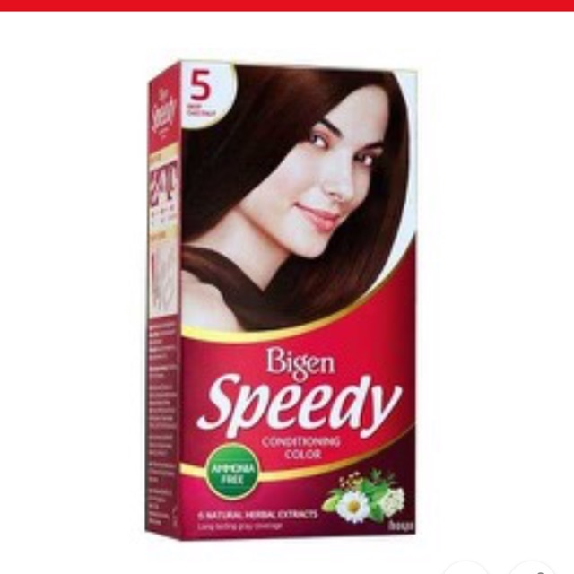 Thuốc nhuộm tóc thảo dược Bigen Speedy 5 Deep Chestnut Nâu Hạt Dẻ Đậm