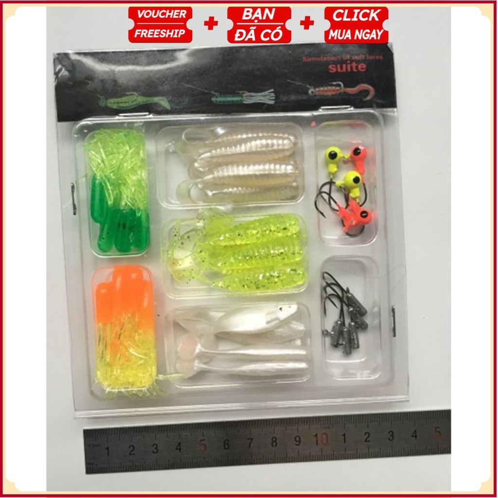 Kit 35 Mồi Giả Câu Cá Chuyên Nghiệp