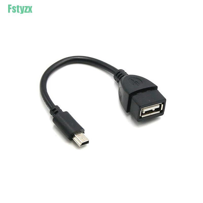 fstyzx Mini USB Male to USB Female Car OTG Cable Adapter For Video Camera