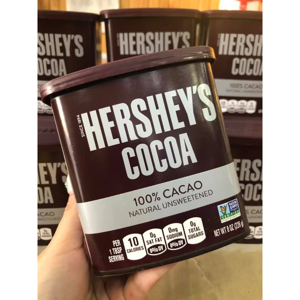 [HÀNG CHÍNH HÃNG] Bột Cacao HERSHEY'S Hộp 226gr