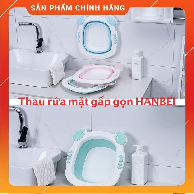 Thau Rửa Mặt Hanbei Gấp Gọn Hình Cua Ngộ Nghĩnh Cho Trẻ Sơ Sinh Đến 8 Tuổi