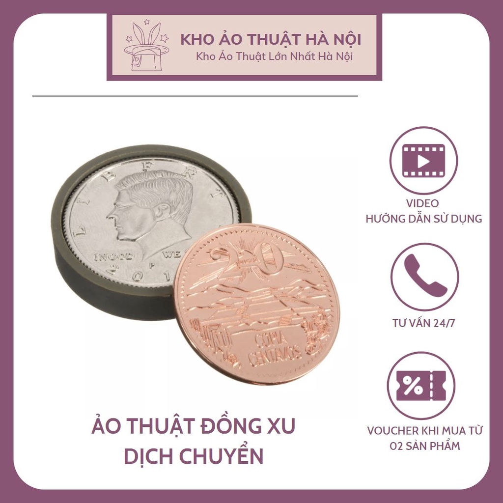 Ảo Thuật Đồng Xu Dịch Chuyển Tàng Hình Scotch & Soda, Đạo Cụ Biểu Diễn Đường Phố, Đồ Chơi Sáng Tạo,Thông Minh Cho Bé