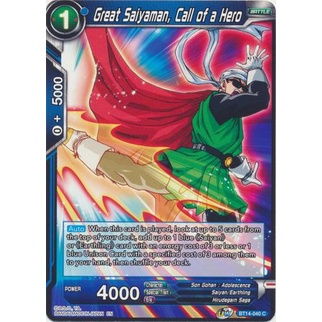 Thẻ bài Dragonball - TCG - Great Saiyaman, Call of a Hero / BT14-040'