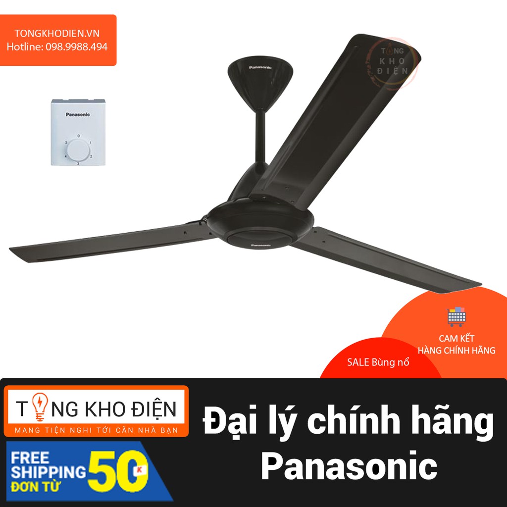 Quạt trần 3 cánh Màu Đen Panasonic F- 60MZ2 | WebRaoVat - webraovat.net.vn