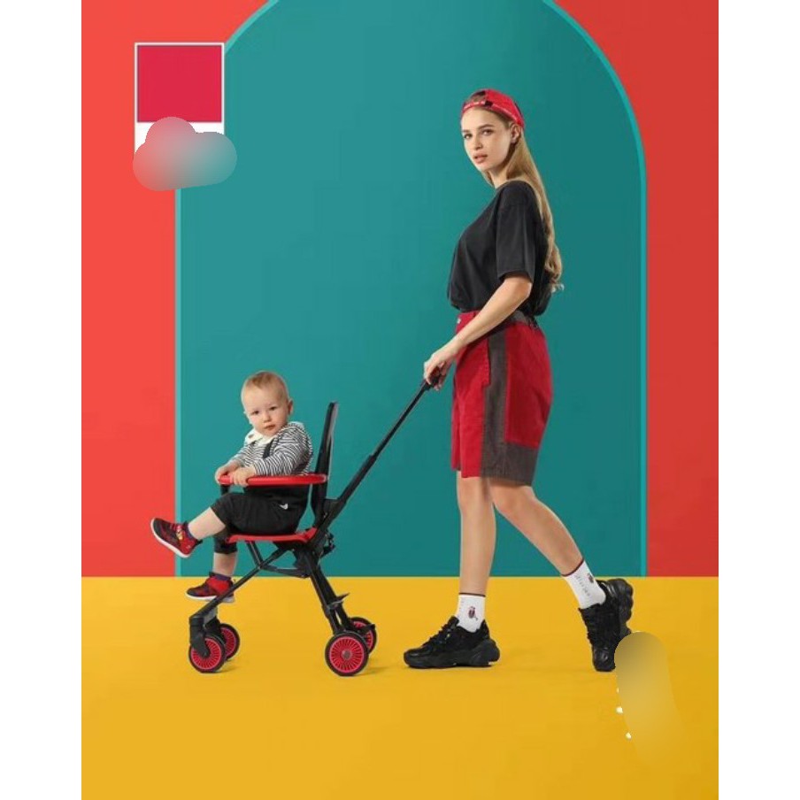 [Mã 267FMCGSALE giảm 8% đơn 500K] Xe đẩy đi dạo 2 chiều siêu gọn nhẹ Play Kids X1