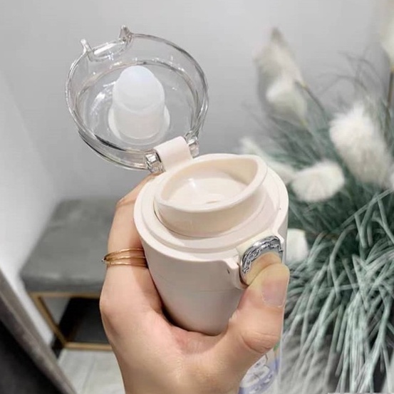 Bình giữ nhiệt Inox Trắng nắp cài Bình nước cute Hình thú Chim cánh cụt Trà sữa Baby Shark dễ thương 400ml