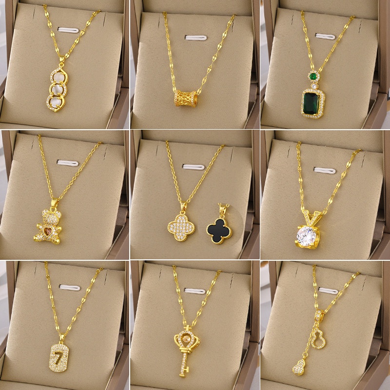 Vòng cổ Thép Titan Thiết Kế Đơn Giản Sáng Tạo Thời Trang Cho Nữ