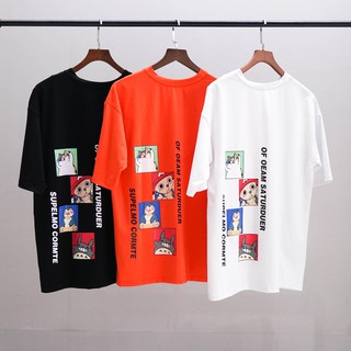 Áo Thun Unisex Manga Phông Tay Lỡ Unisex Phong cách Ulzzang Hàn Quốc