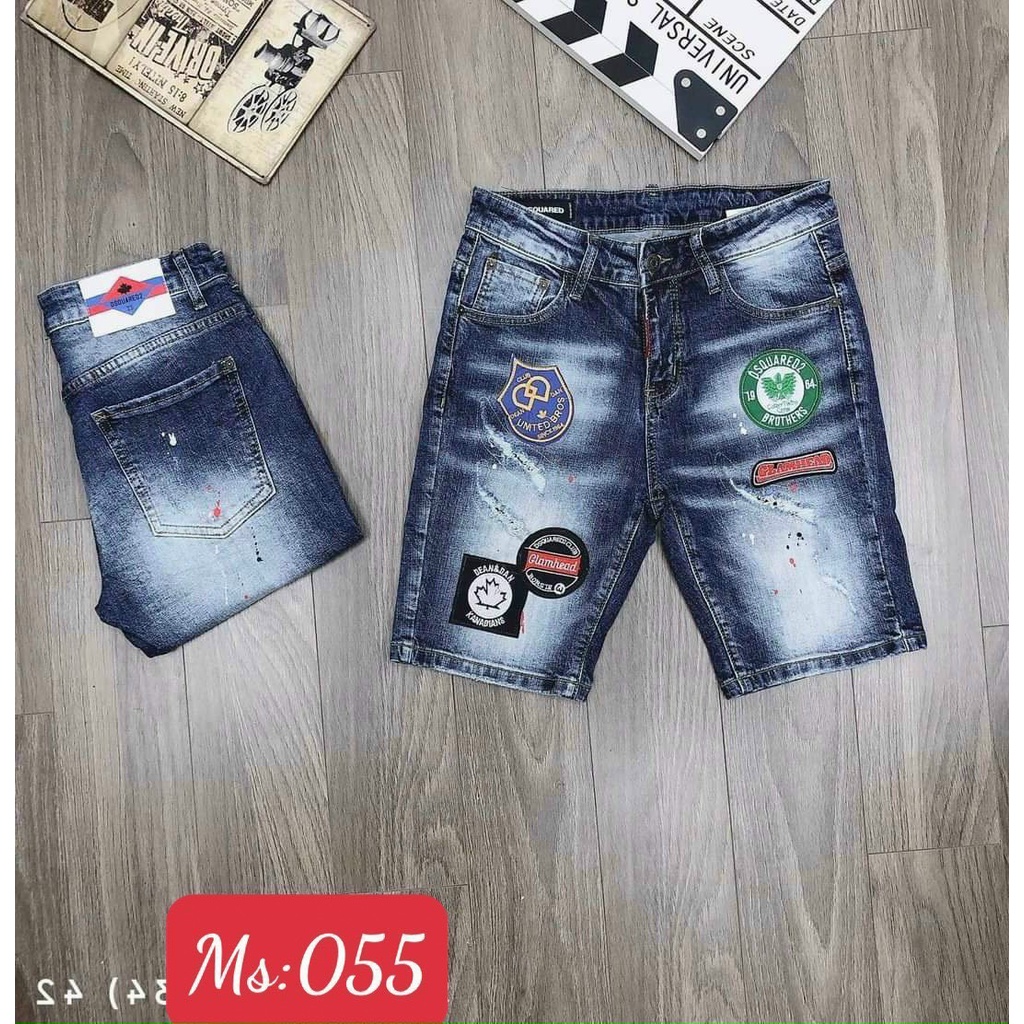 quần short jean nam ngắn đen xám thêu logo nhiều mẫu mới,chất bò co giãn cực đẹp bền màu giá tốt KAYSTORE