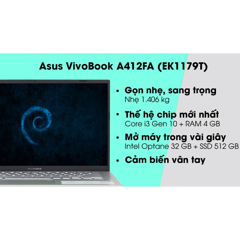Laptop Asus VivoBook A412FA i3-10110U/ 4Gb Ram/ 512Gb SSD/ Intel HD Graphics/ 14.0 inch FHD/ win10 | BigBuy360 - bigbuy360.vn
