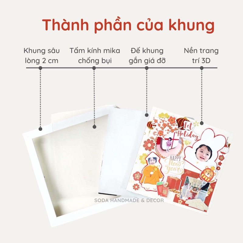 [Sâu lòng 2 cm] Set làm khung ảnh nổi/Khung ảnh 3D(kèm clip hướng dẫn)