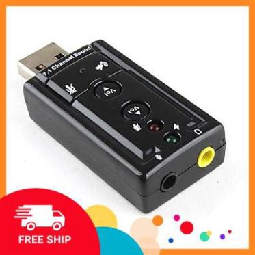 Usb ra sound 7.1--3D Bộ chuyển đổi từ cổng USB ra card âm thanh có nút điều chỉnh