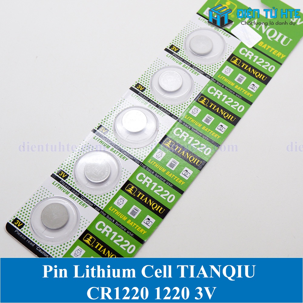 Pin Lithium Cell TIANQIU 1220 CR1220 3V (Trong vỉ)