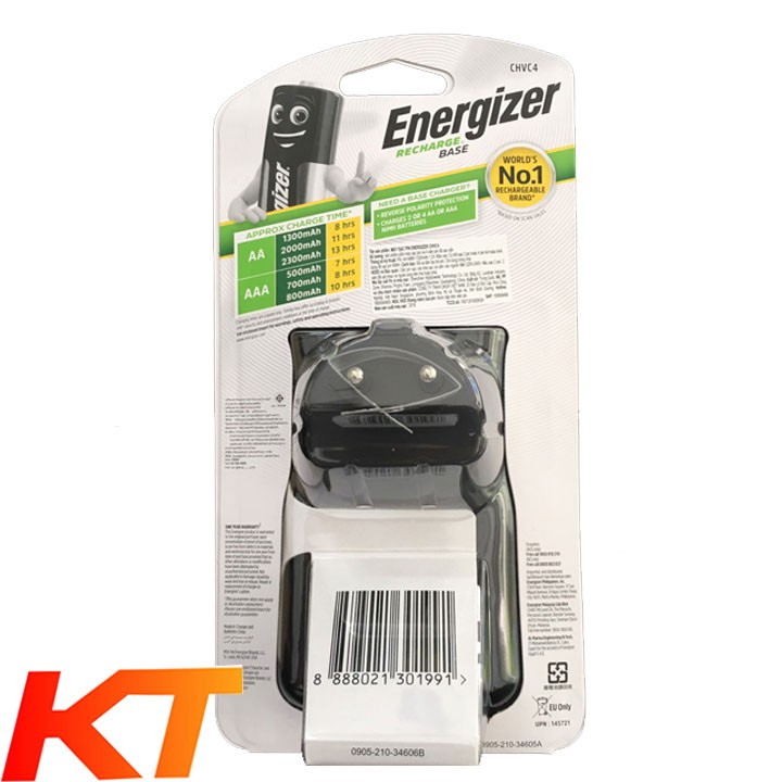 Máy sạc pin energizer kèm 4 viên pin AA 1300MAH