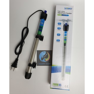 Sưởi Hồ Cá Sobo Hs-200w bằng thủy tinh