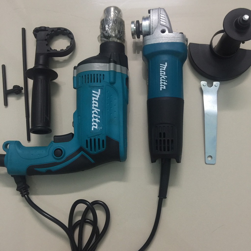 Bộ máy khoan makita điện 9556 + mài makita điện 1630