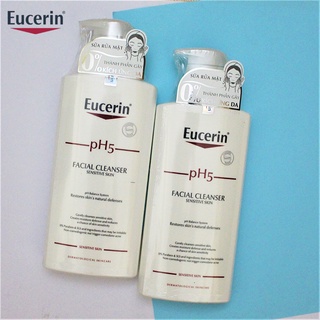 [NHẬP KHẨU-TEM PHỤ] Sữa Rửa mặt Eucerin PH5 cho da nhạy cảm 400ml