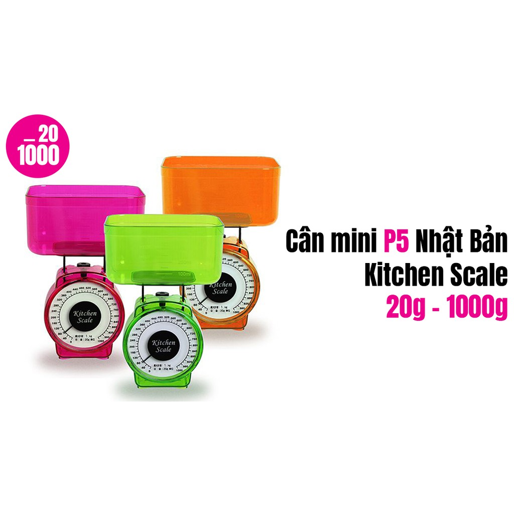Cân Nhà Bếp Mini Echo 1kg - Nhật Bản