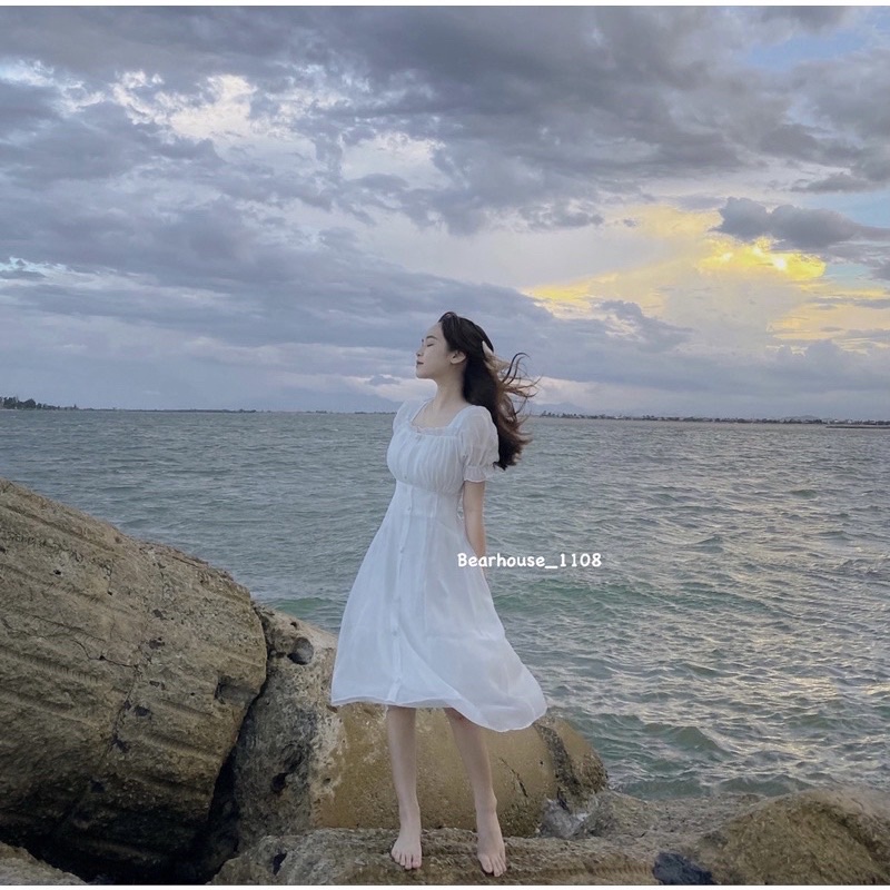 váy trắng dự tiệc chụp hình kỷ yếu siêu xinh-HÀNG CAO CẤP LOẠI 1-đầm trắng dự tiệc đẹp phong cách Hàn quốc | BigBuy360 - bigbuy360.vn