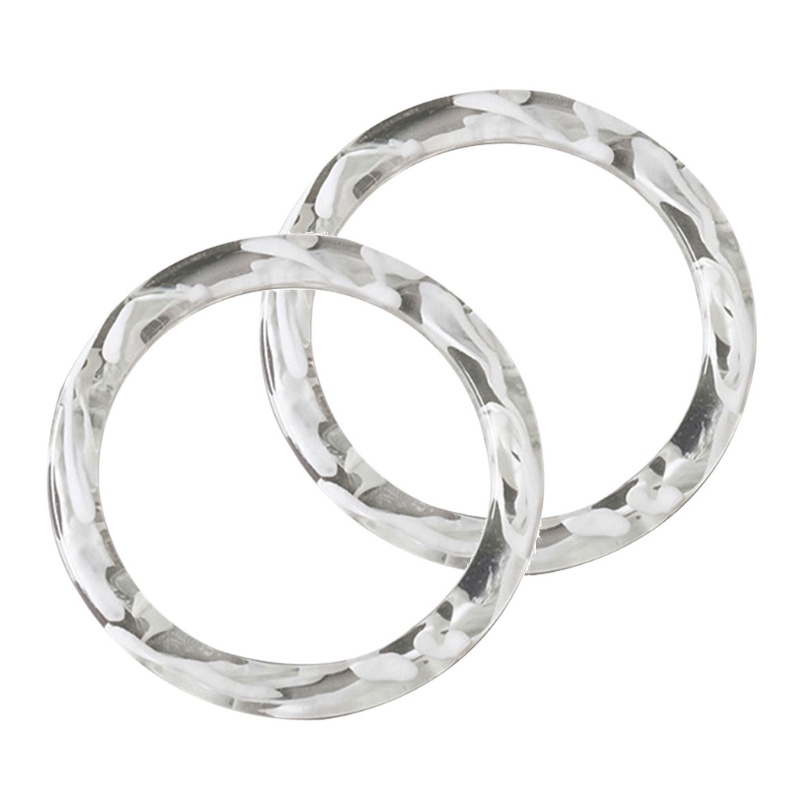Set 2 Tay Cầm Bằng Resin Màu Trắng / Xanh Lá Thay Thế DIY Cho Túi Xách Nữ