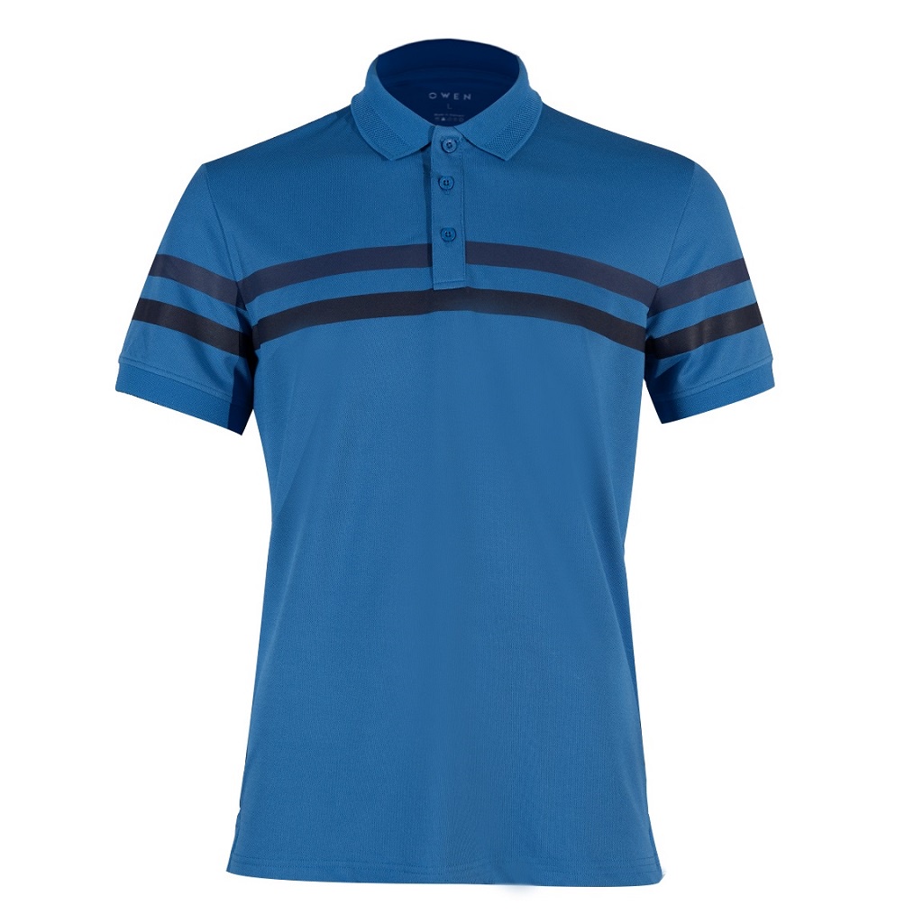 Áo Thun Polo Nam Ngắn Tay Có Cổ Bẻ OWEN APV220367 Áo Phông Màu Xanh Cobalt Vải Thun Lạnh PE Cool Cao Cấp Dáng Body Fit