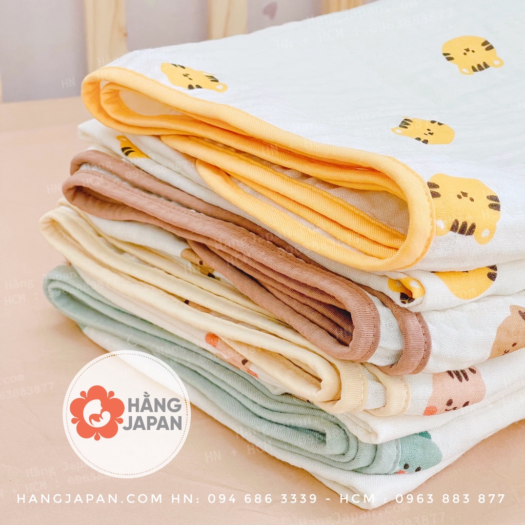 Chăn xô hè sợi tre Dottodot Malolotte in/thêu hoạ tiết cho bé Hàn Quốc