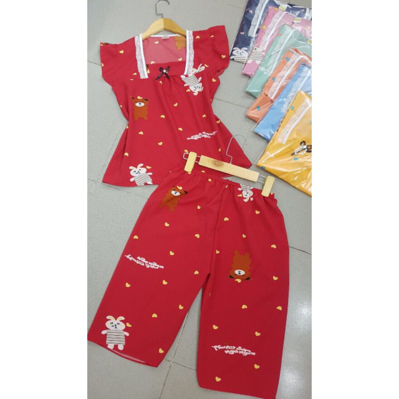 bộ lụa hàn lửng loại 1 đủ màu đủ hình ####