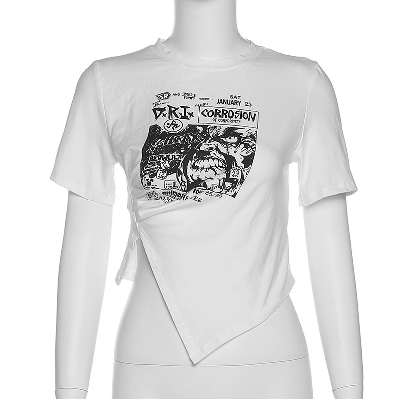 Áo Thun Nữ Ngắn Tay Cổ Tròn Thời Trang