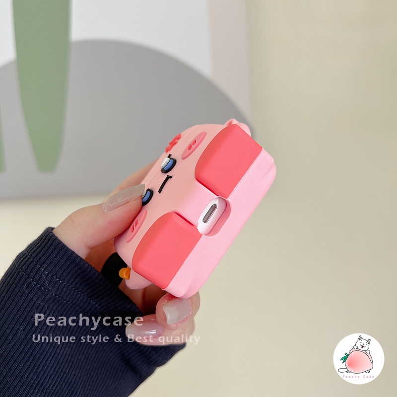 Vỏ Bảo Vệ Hộp Sạc Tai Nghe Airpods 1 2 Pro Air Pod 3 Bluetooth Không Dây Bằng Silicon Hình Angry Kirby Dễ Thương