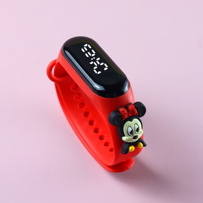 Đồng Hồ Đeo Tay Điện Tử Đèn LED Mi 3 Trắng Chống Thấm Nước Hình Hoạt Hình Thể Thao Cho Học Sinh Tiểu Học