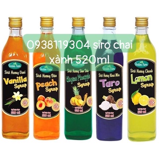 Siro golden farm 520ml  (đủ vị chai thuỷ tinh)—