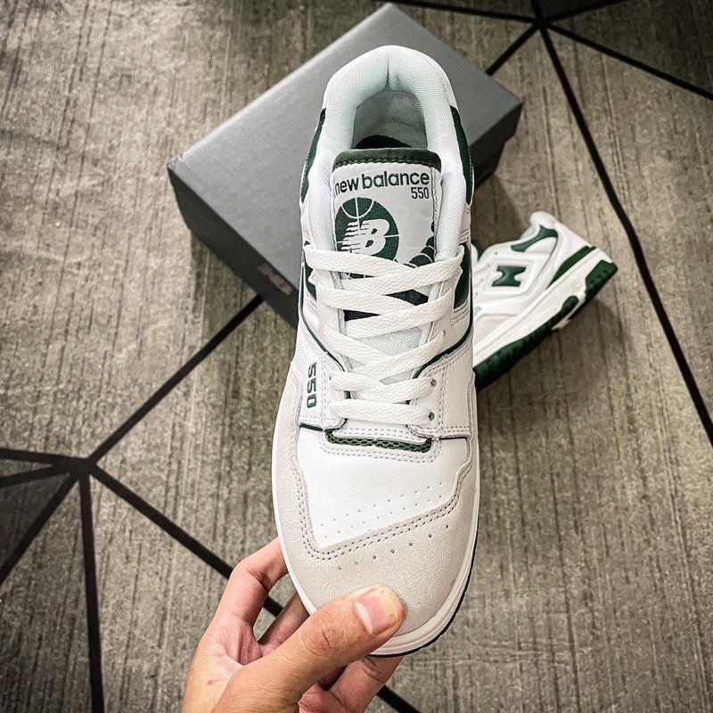 Giày New.Balance 550 ‘White Green’, giày thể thao nam nữ, chuẩn hàng SC chuẩn 11 dễ phối đồ cho mọi lứa tuổi