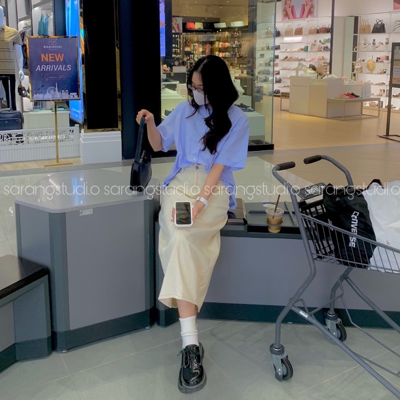 Chân váy bò màu be (ảnh thật ở cuối) | BigBuy360 - bigbuy360.vn