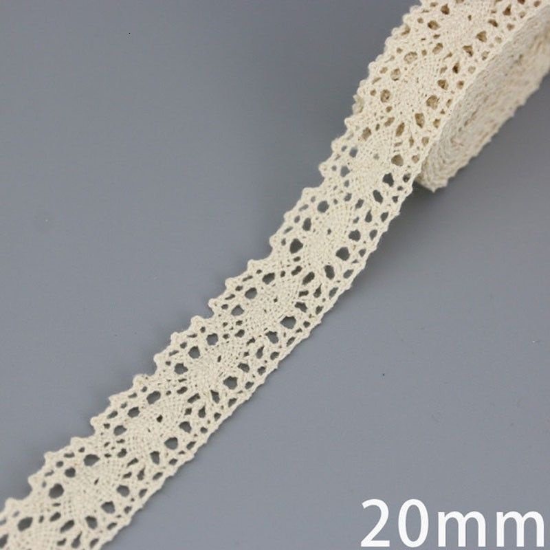 Cuộn dây ruy băng ren bằng cotton dài 5m trang trí đa năng tiện dụng