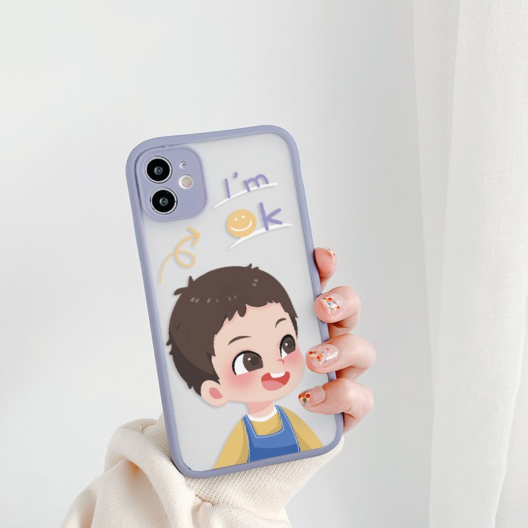 Ốp lưng iphone Okey Couple nhám viền nổi cong 5/5s/6/6plus/6s/6splus/7/7plus/8/8plus/x/xr/xs/11/12/pro/max/plus/promax | BigBuy360 - bigbuy360.vn