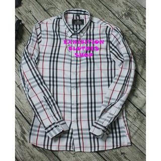 ÁO SƠ MI KẺ BURBERRY MÀU TRẮNG